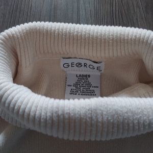 George XS turtleneck sweater, cream